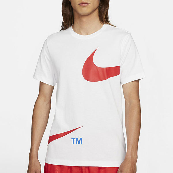 Футболка sportswear large logo printing round neck short sleeve white Nike, белый — фото 3