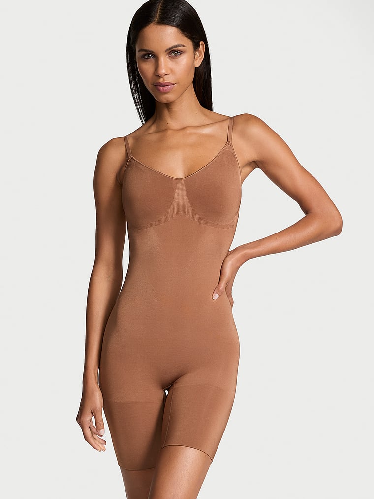 Корректирующее белье от Victoria Seamless Shaping Боди длиной до середины бедра Victoria'S Secret, коричневый — фото 4