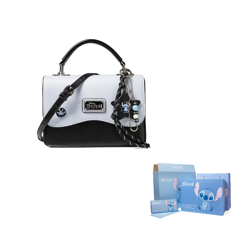 

Синтетическая кожа, текстильная мозаика, наплечная сумка, кроссбоди, женская сумка, мультиколор Disney, черный