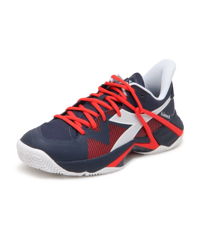Теннисные кроссовки для грунтовых кортов b.icon 2 синие Diadora, синий — фото 2