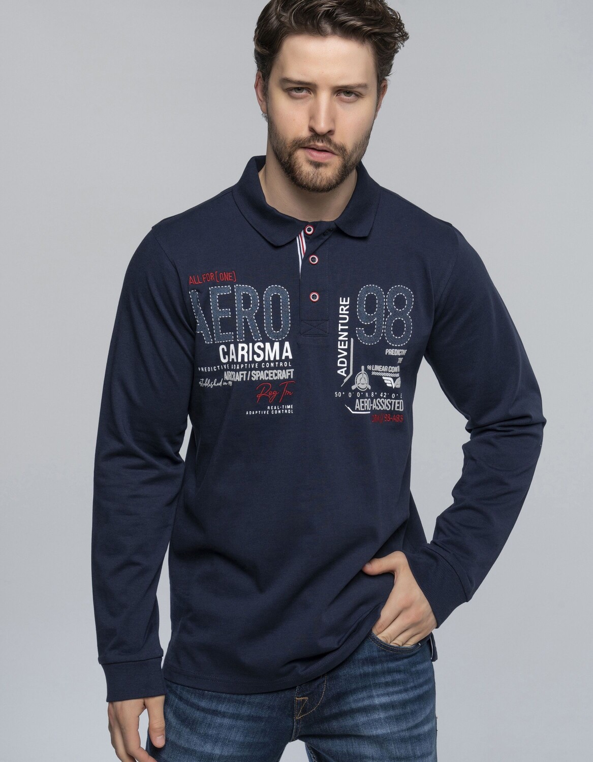 

Поло CARISMA Longsleeve, темно-синий