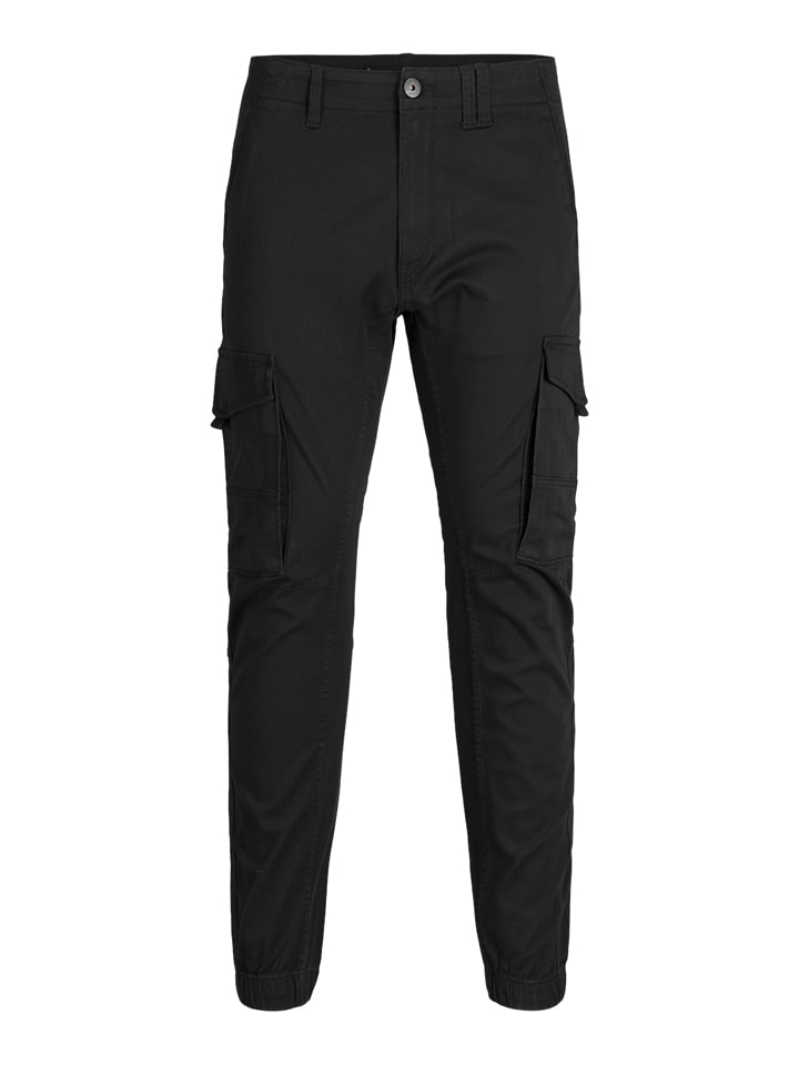 JACK & JONES Junior Брюки-карго "Paul" черного цвета