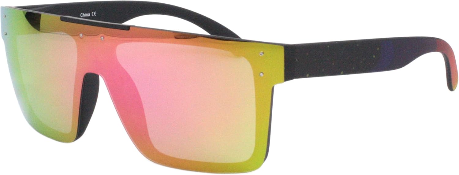 

Солнцезащитные очки PASTL с поляризованными зеркальными линзами, унисекс, квадратная спортивная оправа, защита от ультрафиолета UV400, Black Ombre Color (Fuchsia Mirror)