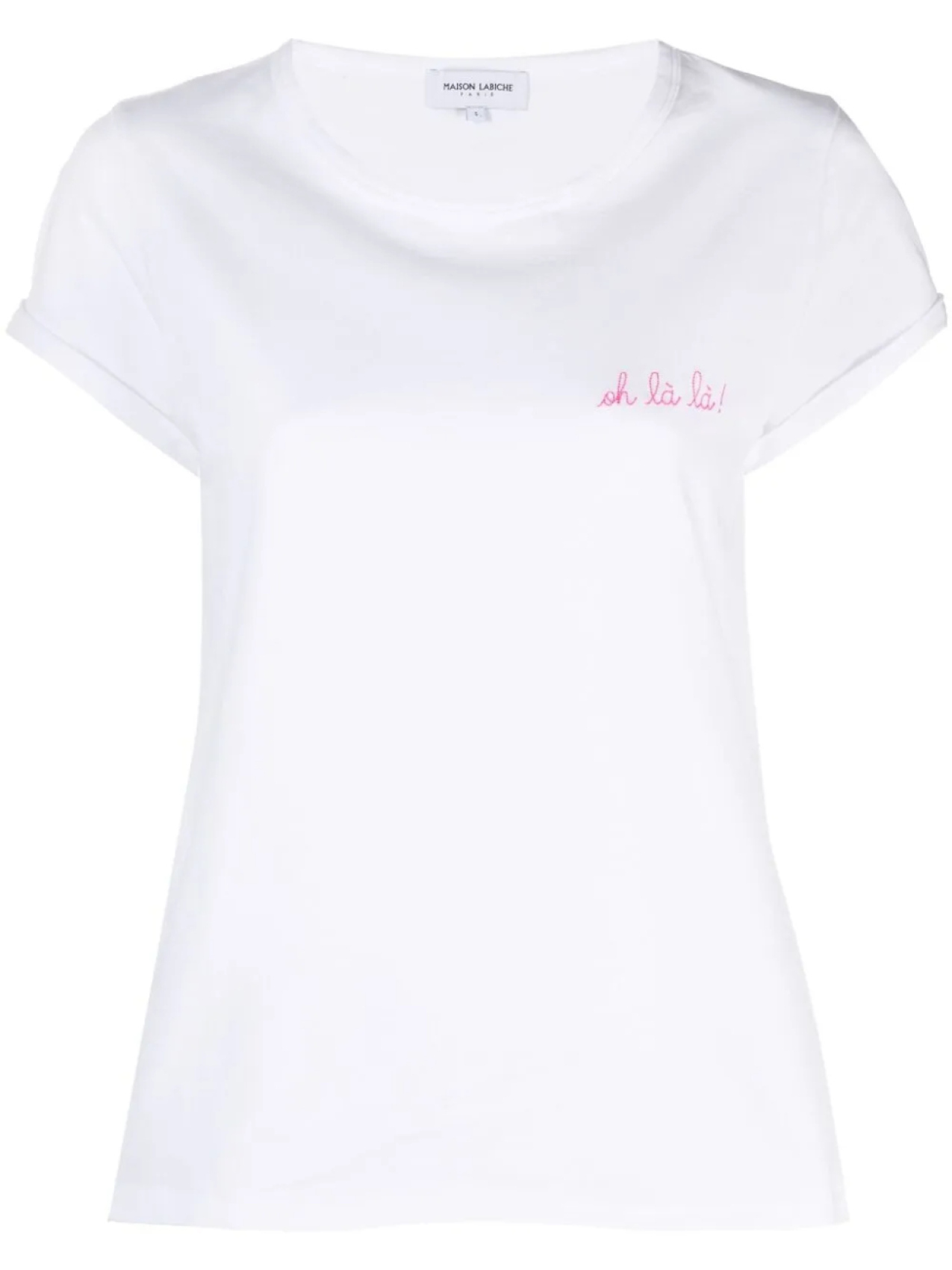 

Maison Labiche футболка с надписью Oh La La, белый