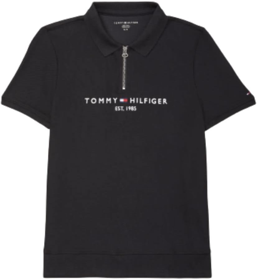 

Женская адаптивная рубашка-поло Tommy Hilfiger с застежкой-молнией, Th Deep Black