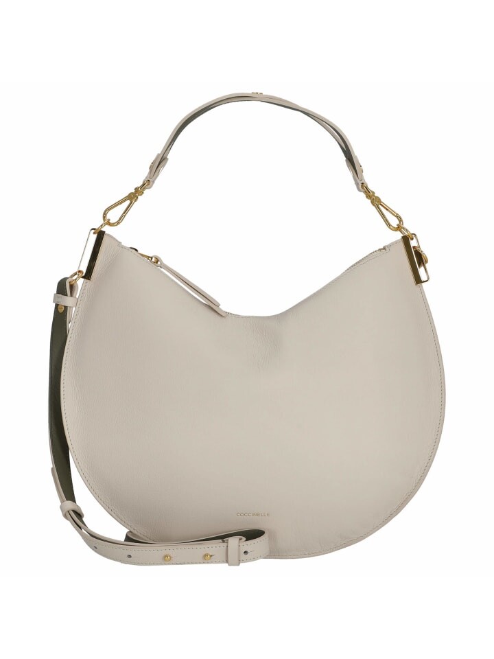 

Наплечная сумка COCCINELLE, цвет lambskin white/laurel green