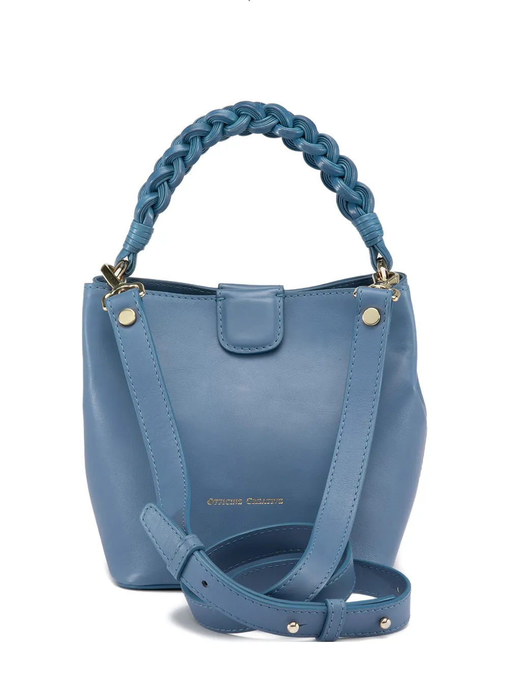 

Сумка-ведро Nolita с плетеной ручкой Officine Creative, синий