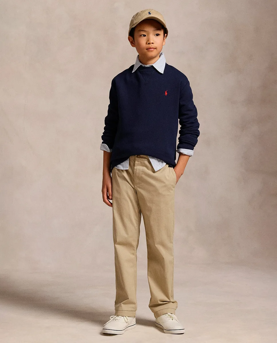 Унисекс толстовка из флиса с круглым вырезом Polo Ralph Lauren, темно-синий — фото 3