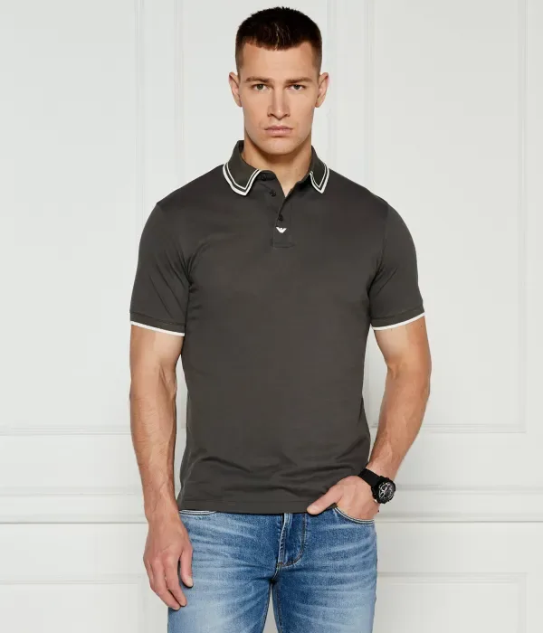 Полюс regular fit Emporio Armani, графитовый — фото 3