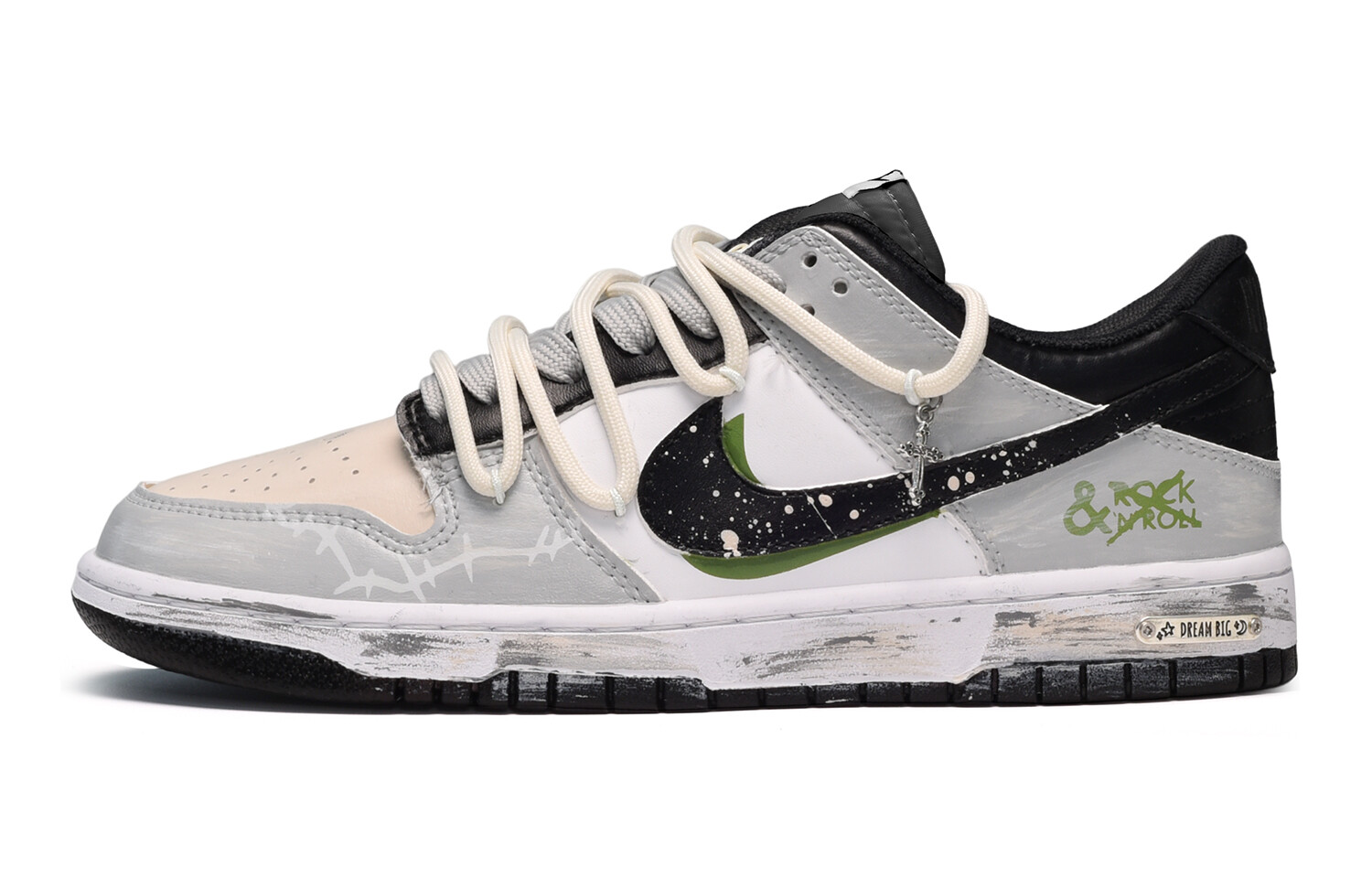 

Кроссовки Nike Dunk Skateboard Shoes Women's Low-Top Black White Gray