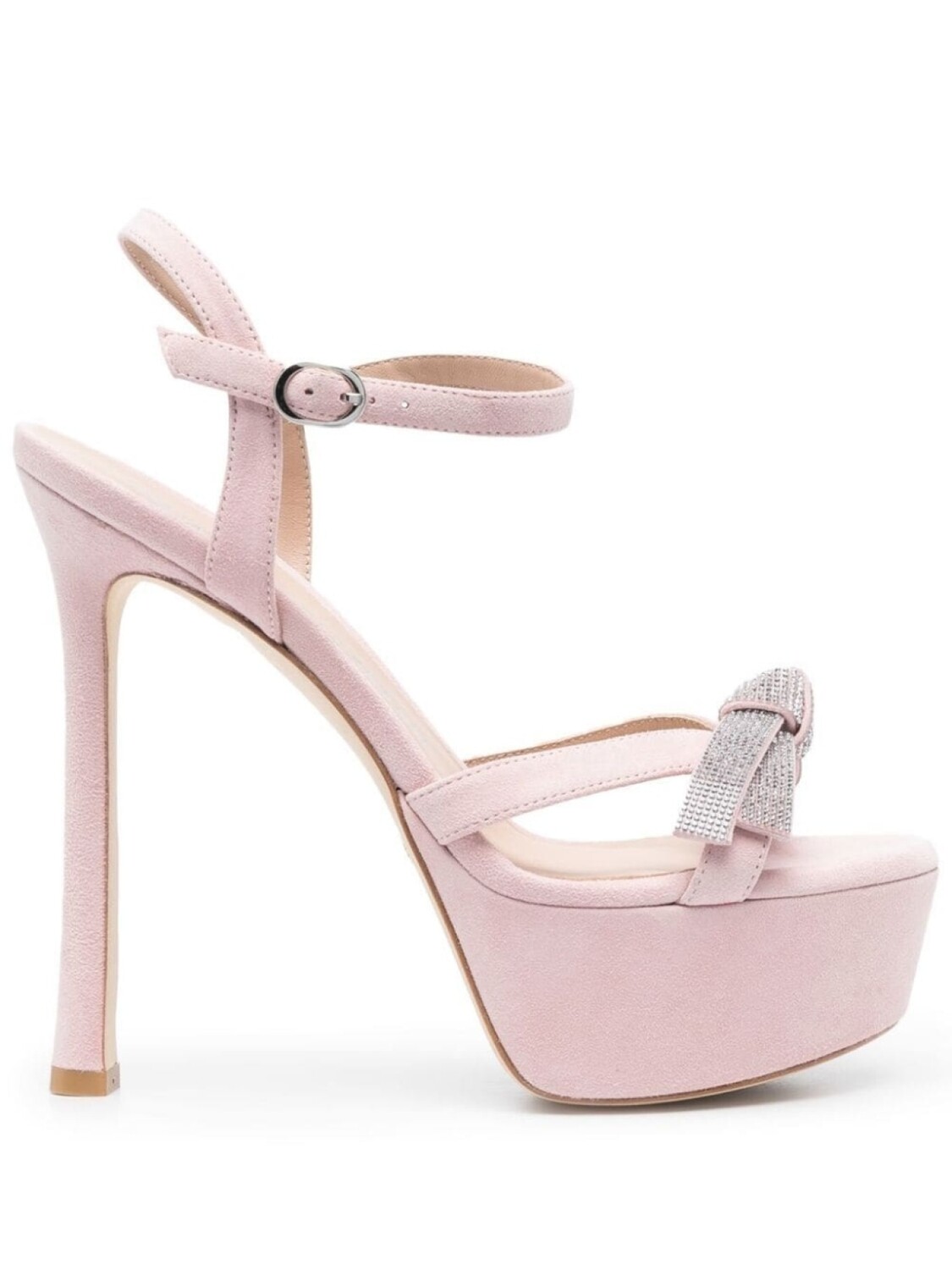 Stuart Weitzman босоножки SW Mega Bow 160, розовый
