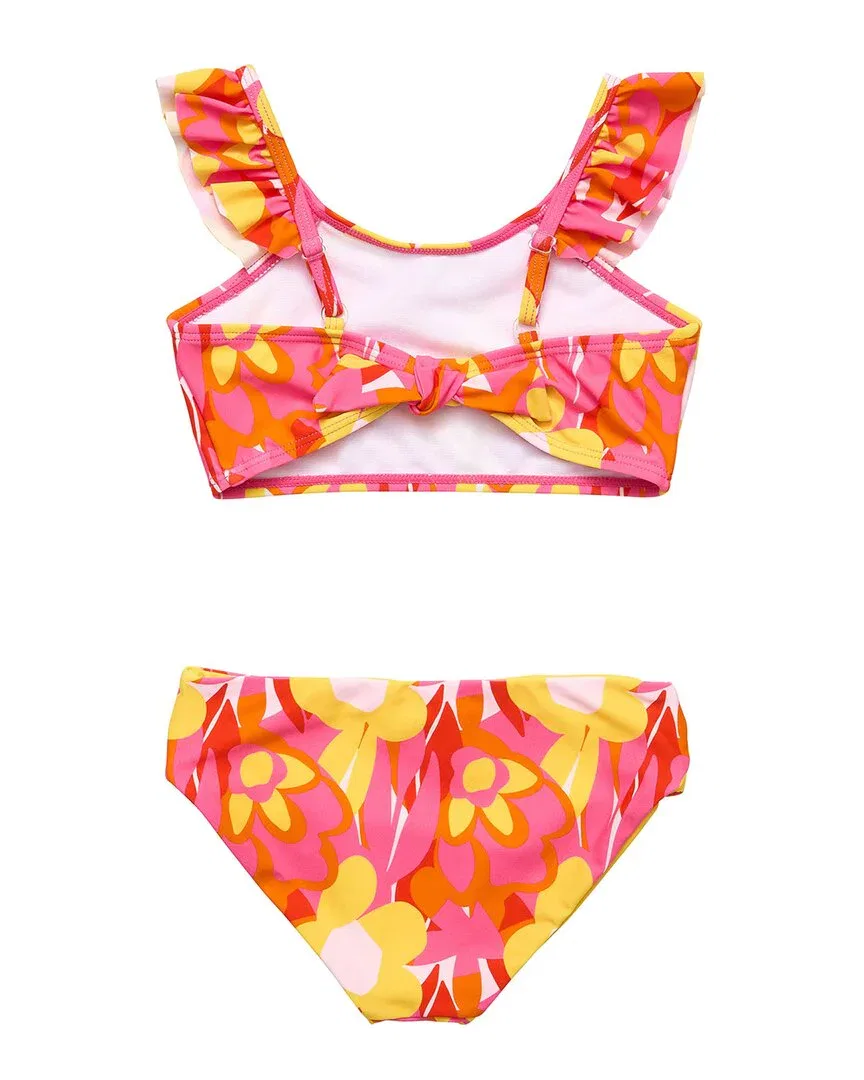 Snapper Rock Pop Of Sunshine Frill Crop Bikini, красный — фото 2