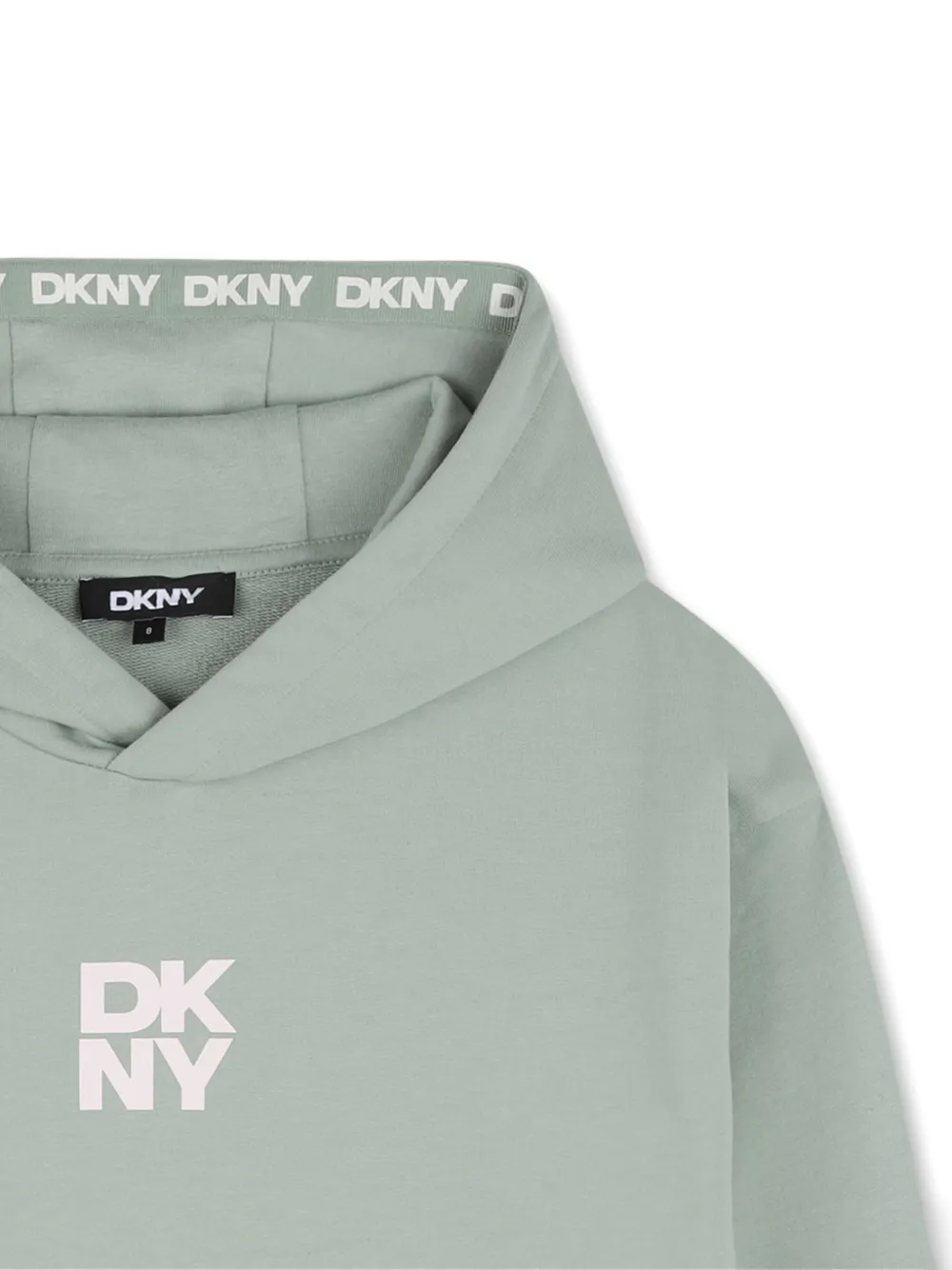 Толстовка с капюшоном и логотипом Dkny Kids, зеленый — фото 3