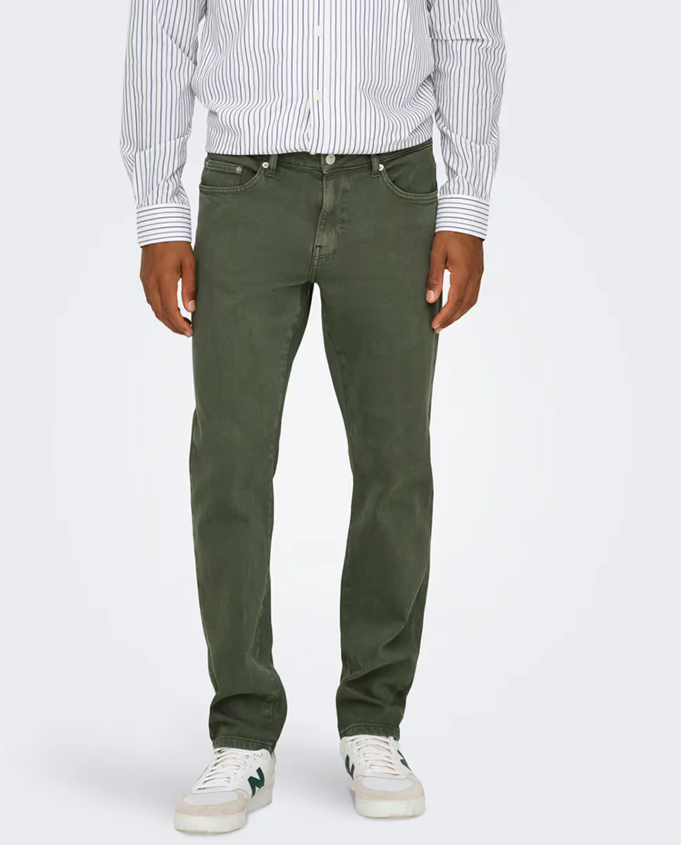 

Брюки мужские Regular Fit Only & Sons, зеленый