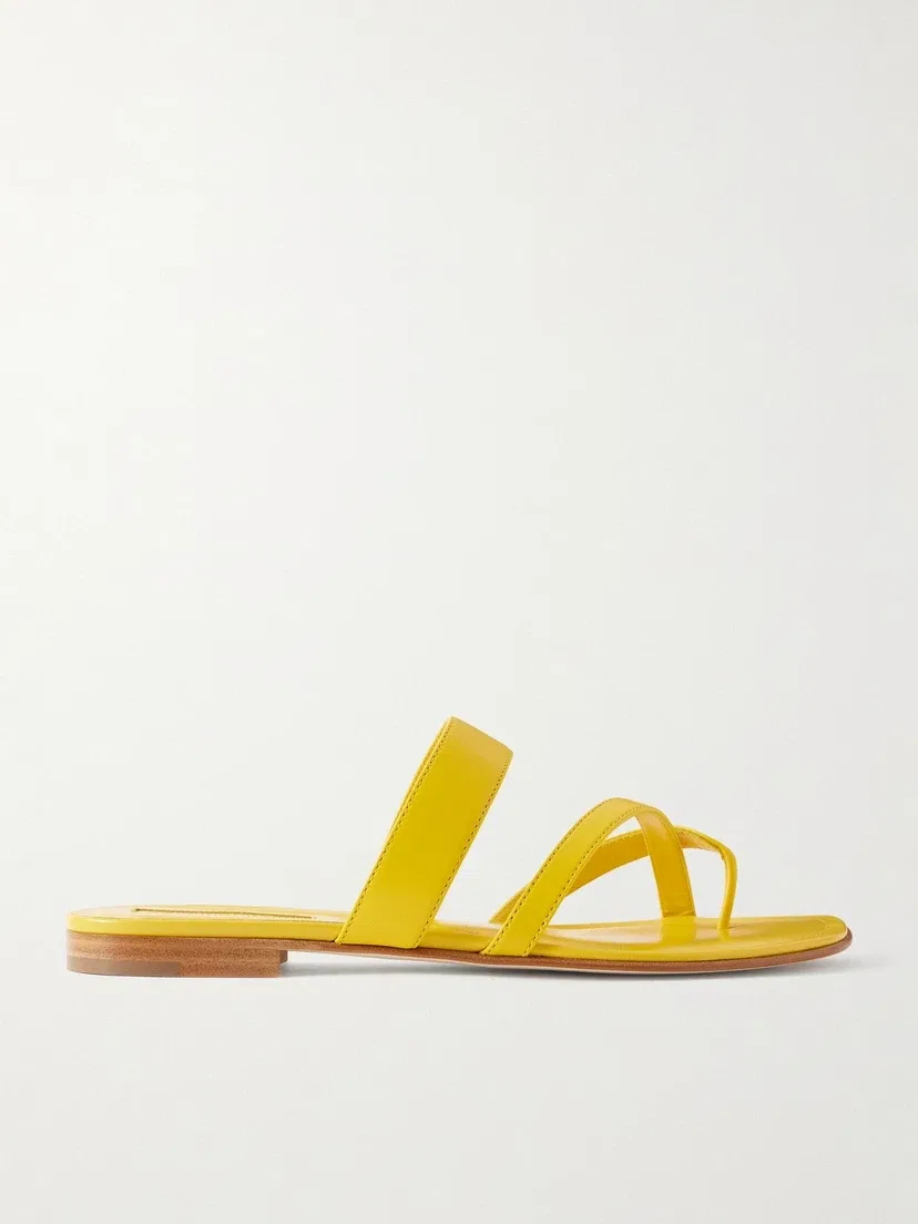 Кожаные сандалии Susa Manolo Blahnik, желтый