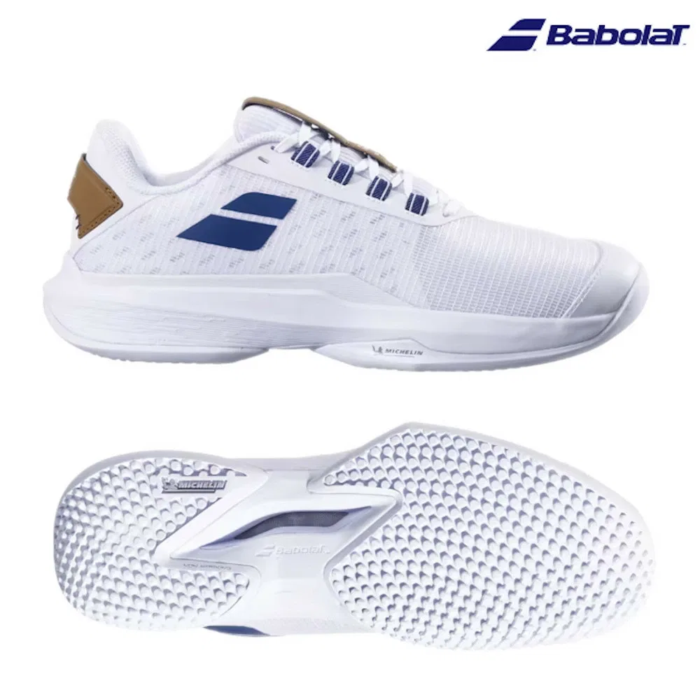Мужские кроссовки для тенниса «Jet Tere 2 Sand Grass» от Babolat, White X Navy Blue (1097)