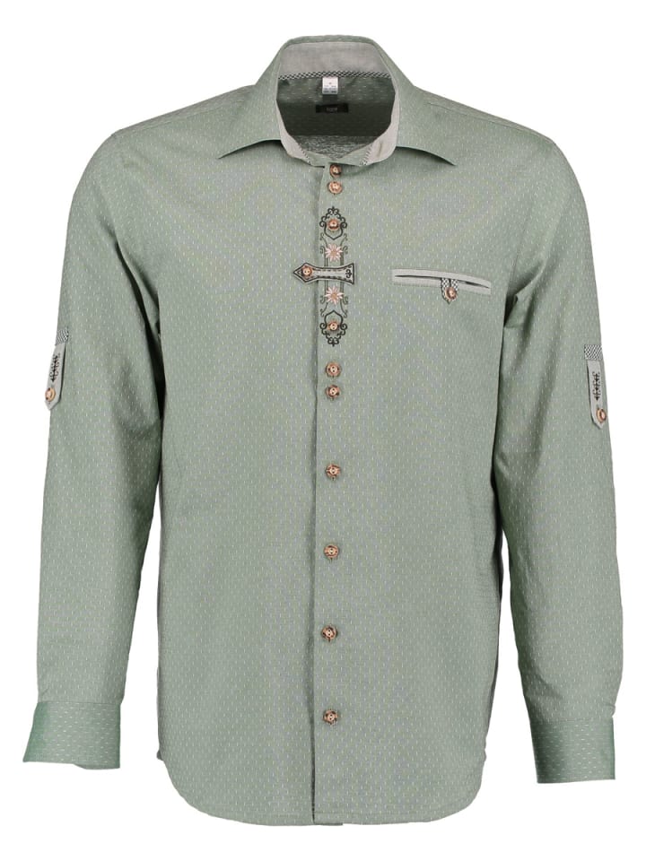 

Традиционная рубашка Олоре цвета хаки/грязи OS-Trachten