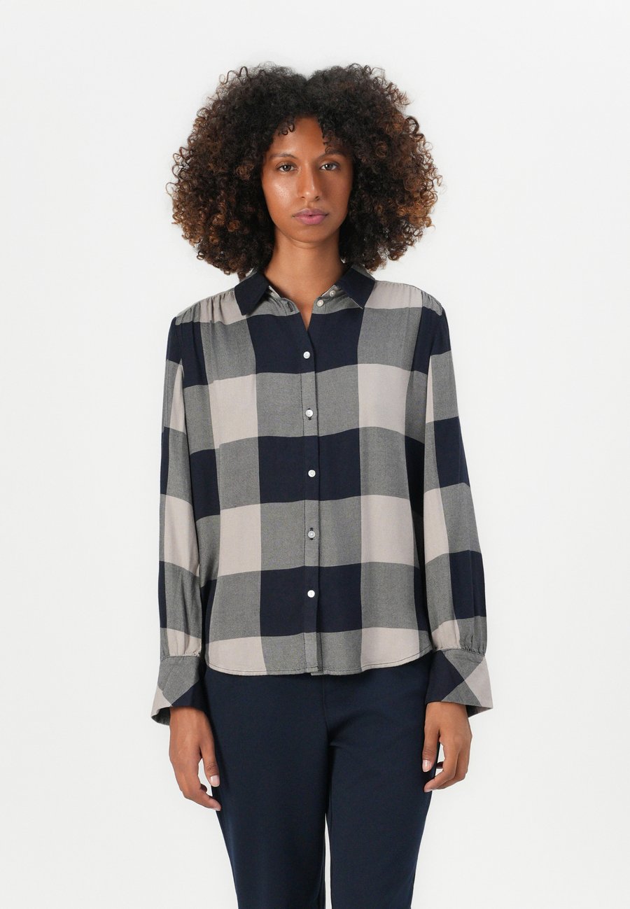 

Блуза TOM TAILOR CHECKED, Blue/Taupe/Multi-Coloured