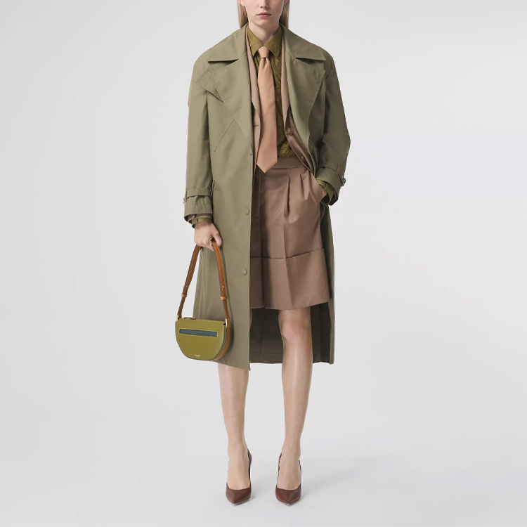 Тренч Burberry Laxton Gabardine, Темный папоротниково-зеленый — фото 4