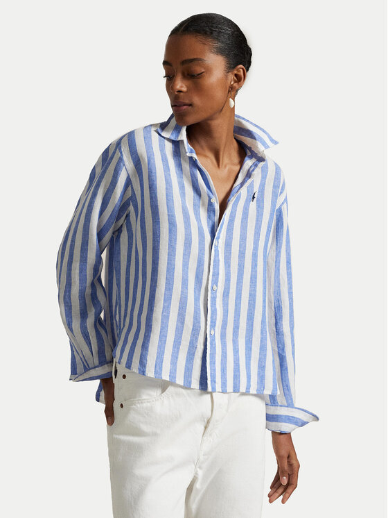 

Свободная рубашка 211935130008 Polo Ralph Lauren, синий