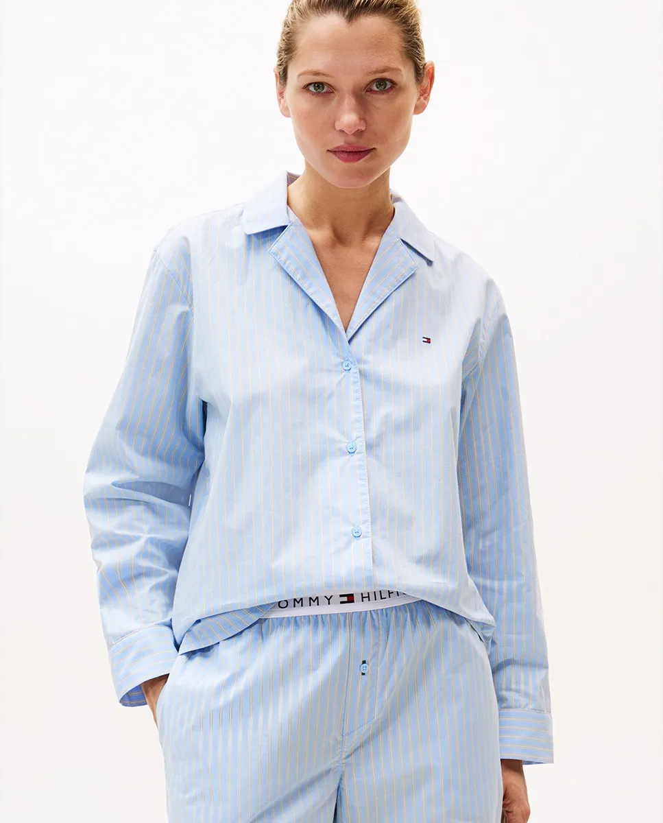 

Пижамная рубашка с флагом TH Tommy Hilfiger, светло-голубой