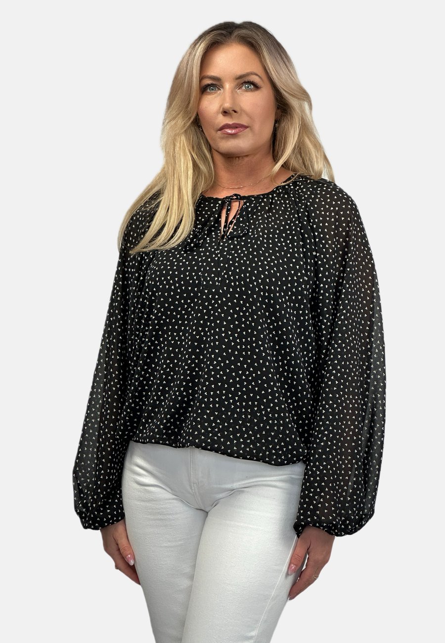 

Блуза REGINA FASHION WITH WIDE SLEEVES, Black With Print/Black