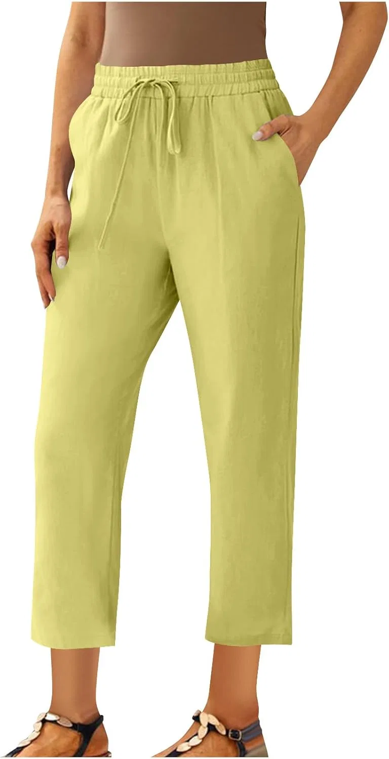 Брюки Active прямого кроя, Cotton Linen, желтый