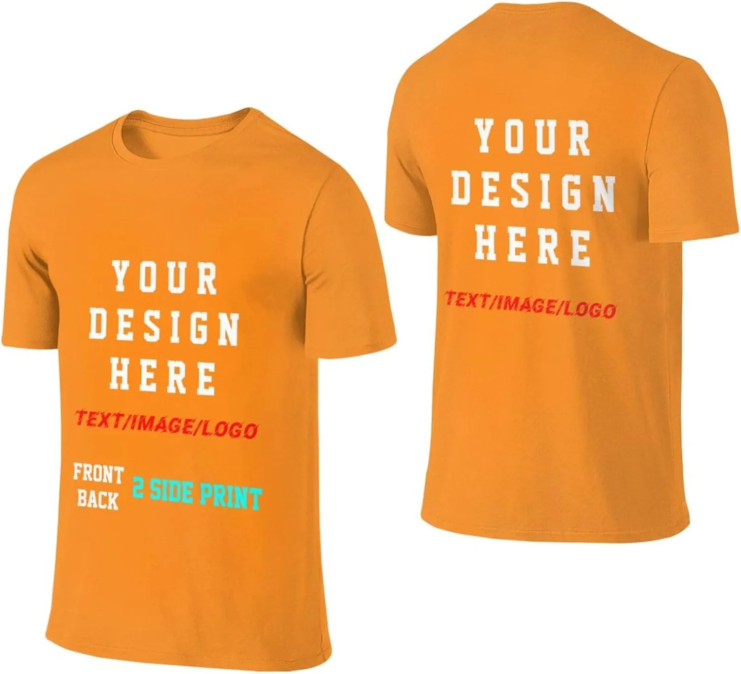 Футболка Custom T Shirts с индивидуальным дизайном спереди и сзади