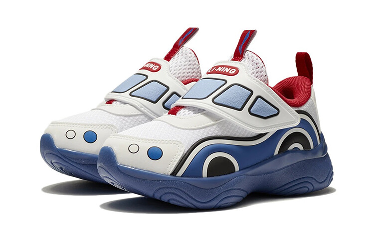 Кроссовки LINING YOUNG Kids Lifestyle Shoes PS Low-top Standard White/pale Blue — фото 3