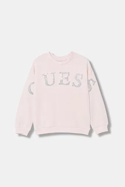 Худи детское с пайетками Guess, розовый