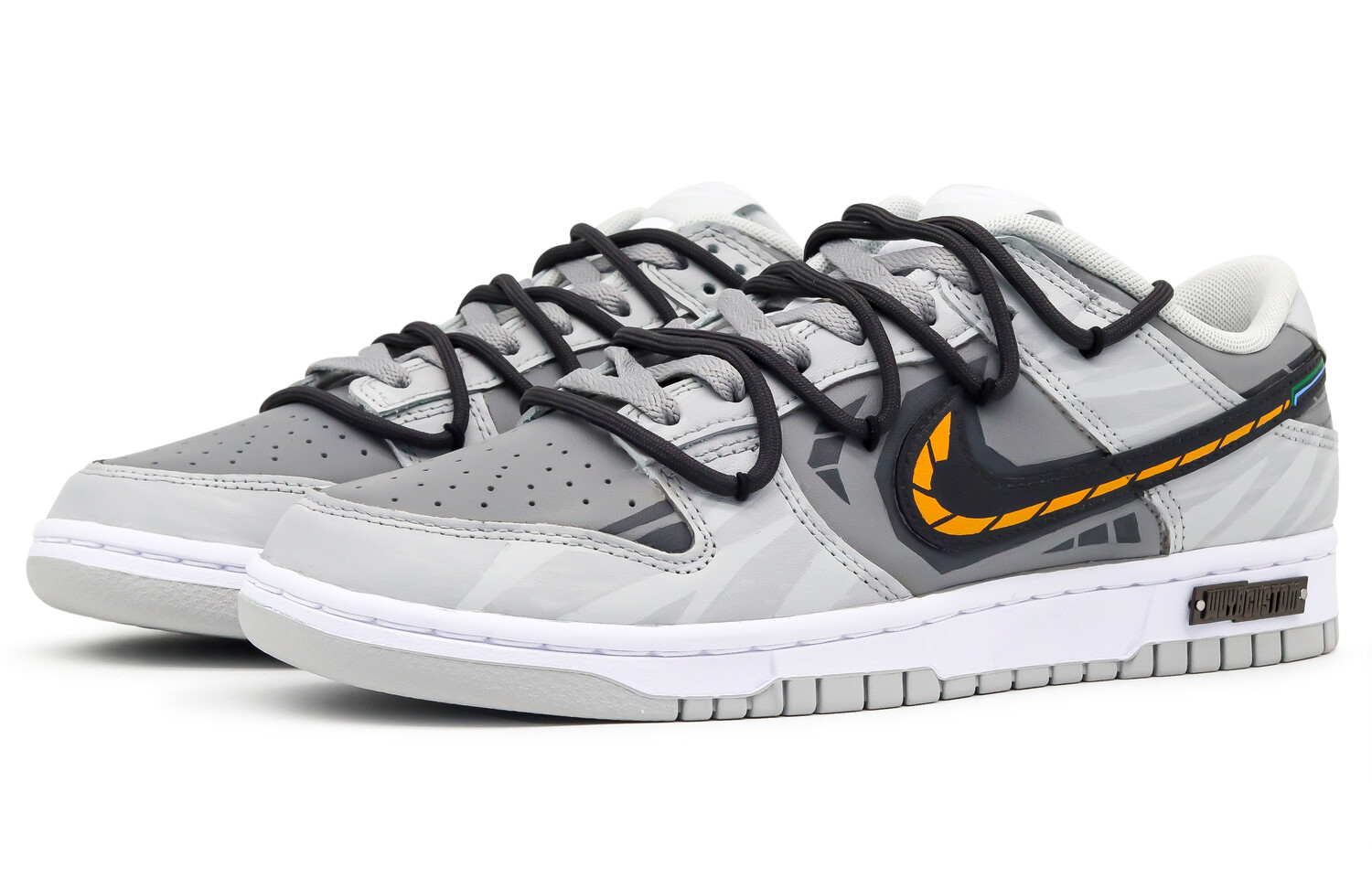 

Кроссовки Nike Dunk Skateboarding Shoes Unisex Low-top Grey/orange, серый/оранжевый