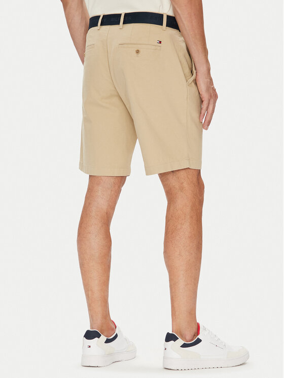 Шорты из ткани regular fit Brooklyn MW0MW39706 Tommy Hilfiger, бежевый — фото 3