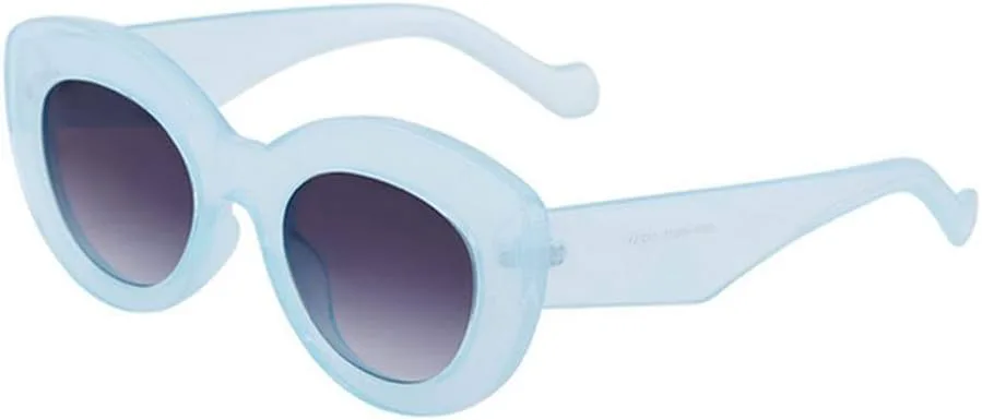 

Солнцезащитные очки LVTFCO, конфетные цвета, большая оправа, «кошачий глаз», популярные женские солнцезащитные очки с защитой от УФ-излучения UV400, Blue