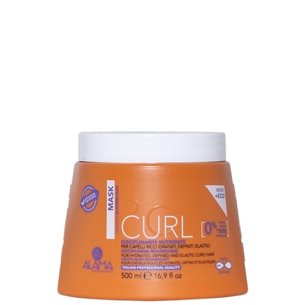 

Питательная дисциплинирующая маска Alama Professional Curl для увлажненных, четких и эластичных волос 500 мл A Alama