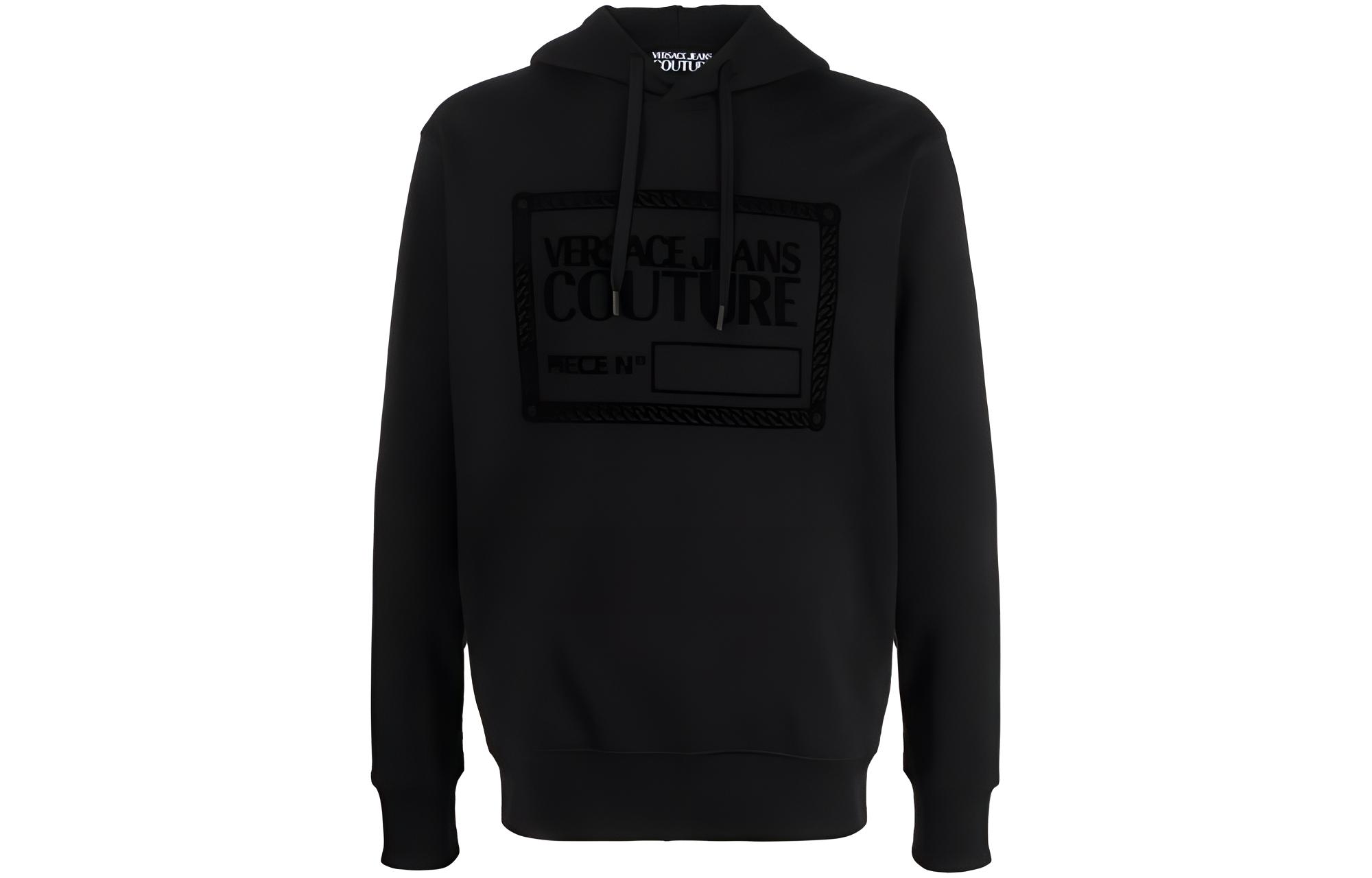 

Худи с принтом логотипа на шнурке VERSACE JEANS COUTURE, черный