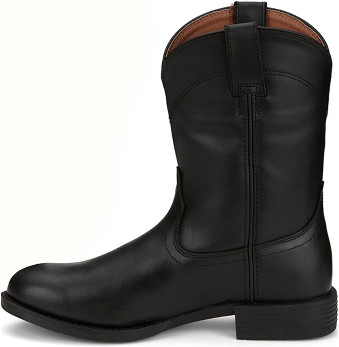 Мужские сапоги Justin Kilgore 10 Stampede Roper, из премиальной кожи, стелька J-Flex, круглый носок, резиновая подошва устойчивая к маслу и скольжению, Jet — фото 3