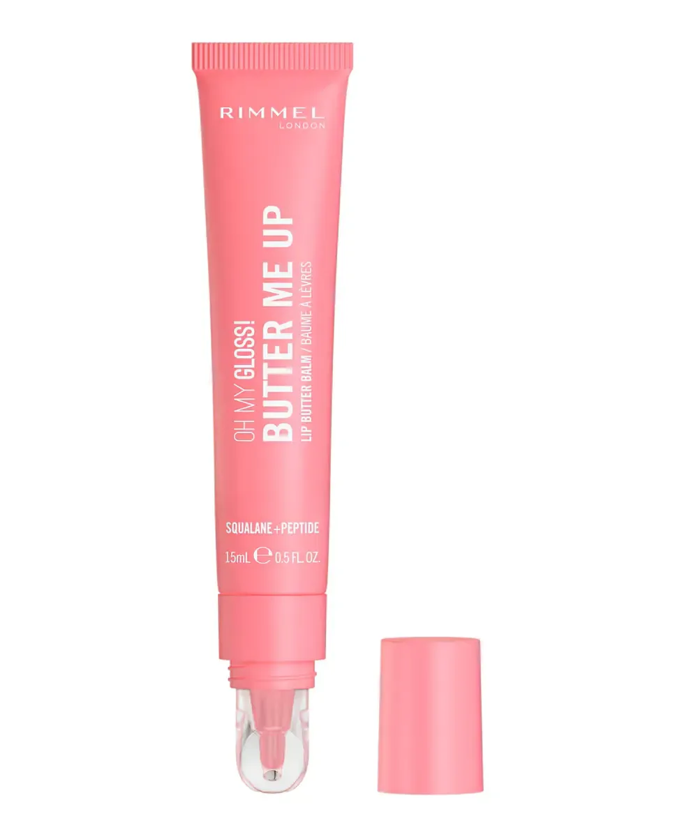 Блеск для губ Oh My Gloss Butter Me Up Lip Care London Rimmel, 002 Bubble Gum — фото 2