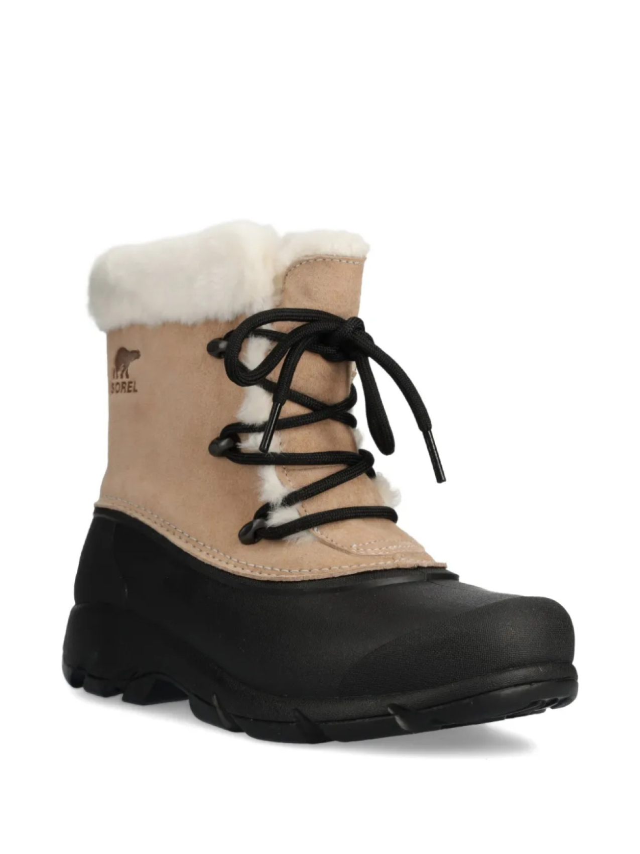 Ботинки женские SOREL Snow Angel с опушкой из искусственного меха, бежевый — фото 2