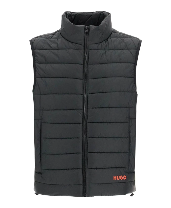 

Утепленный стеганый жилет из водоотталкивающего нейлона Hugo Boss, черный