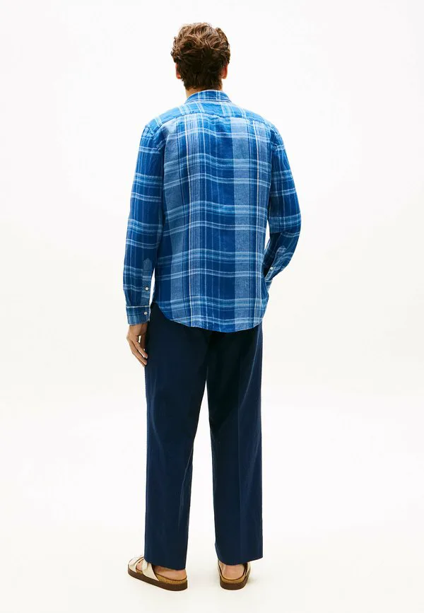 Рубашка в клетку «мадрас» стандартного кроя Tommy Hilfiger, Brisk Blue Check — фото 3