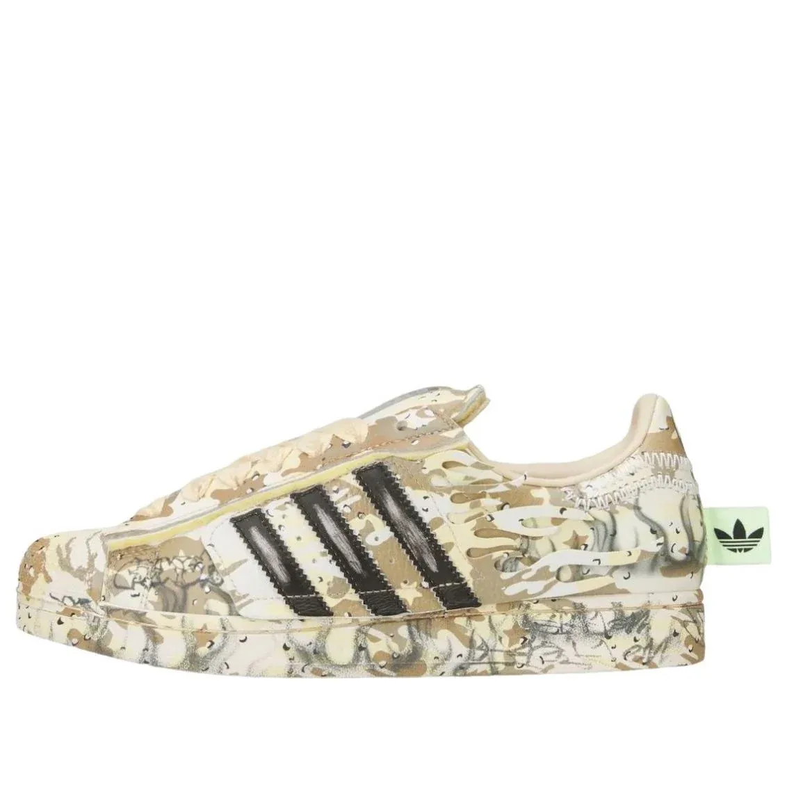 Кроссовки Adidas x Hellstar Superstar 'Warm Sandstone Black', бежевый