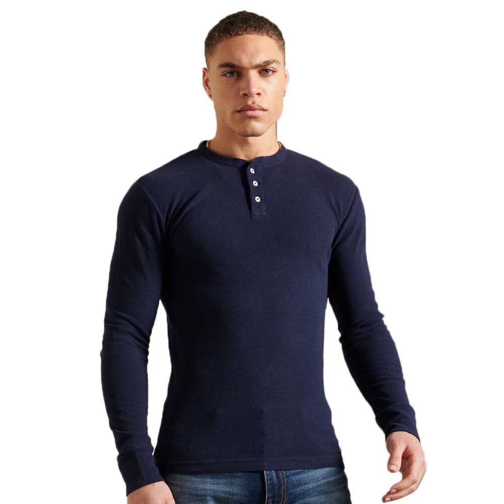 

Футболка с длинным рукавом Superdry Waffle Grandad, синий