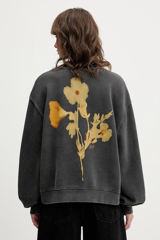 

Хлопковая блузка Hugo, серый