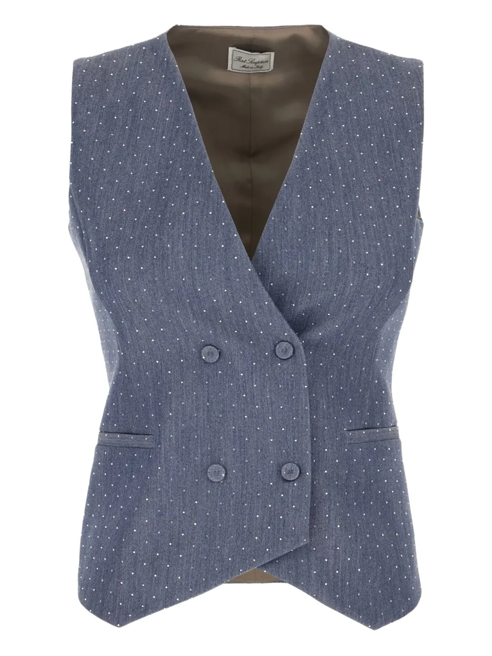 

Двубортный жилет Post Scriptum, синий