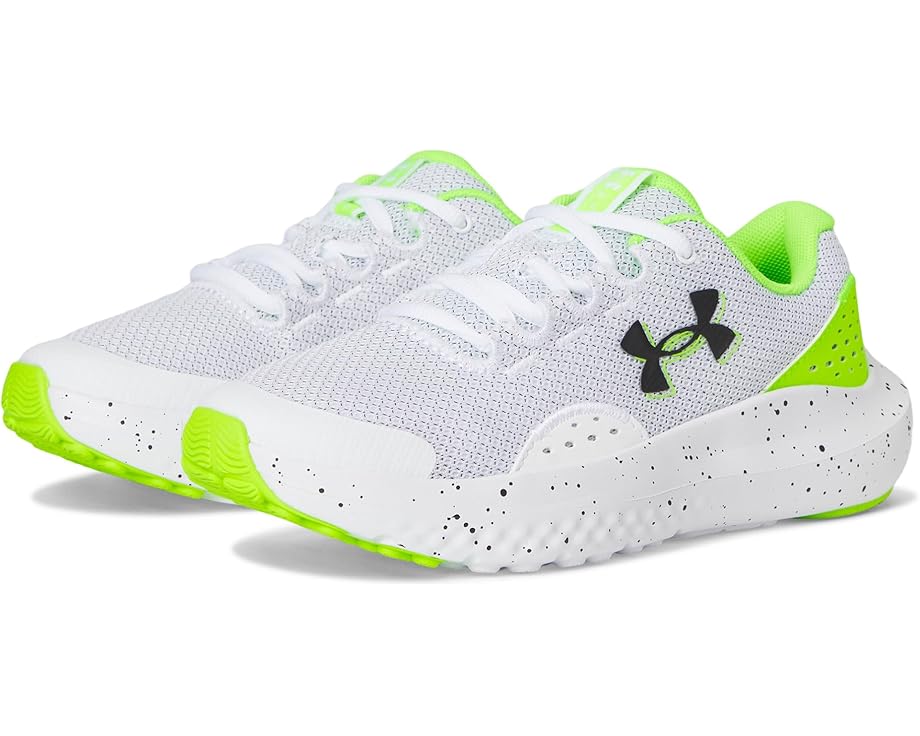 

Детские кроссовки Under Armour Surge 4 (Big Kid) Under Armour Kids, White/Hyper Green/Black
