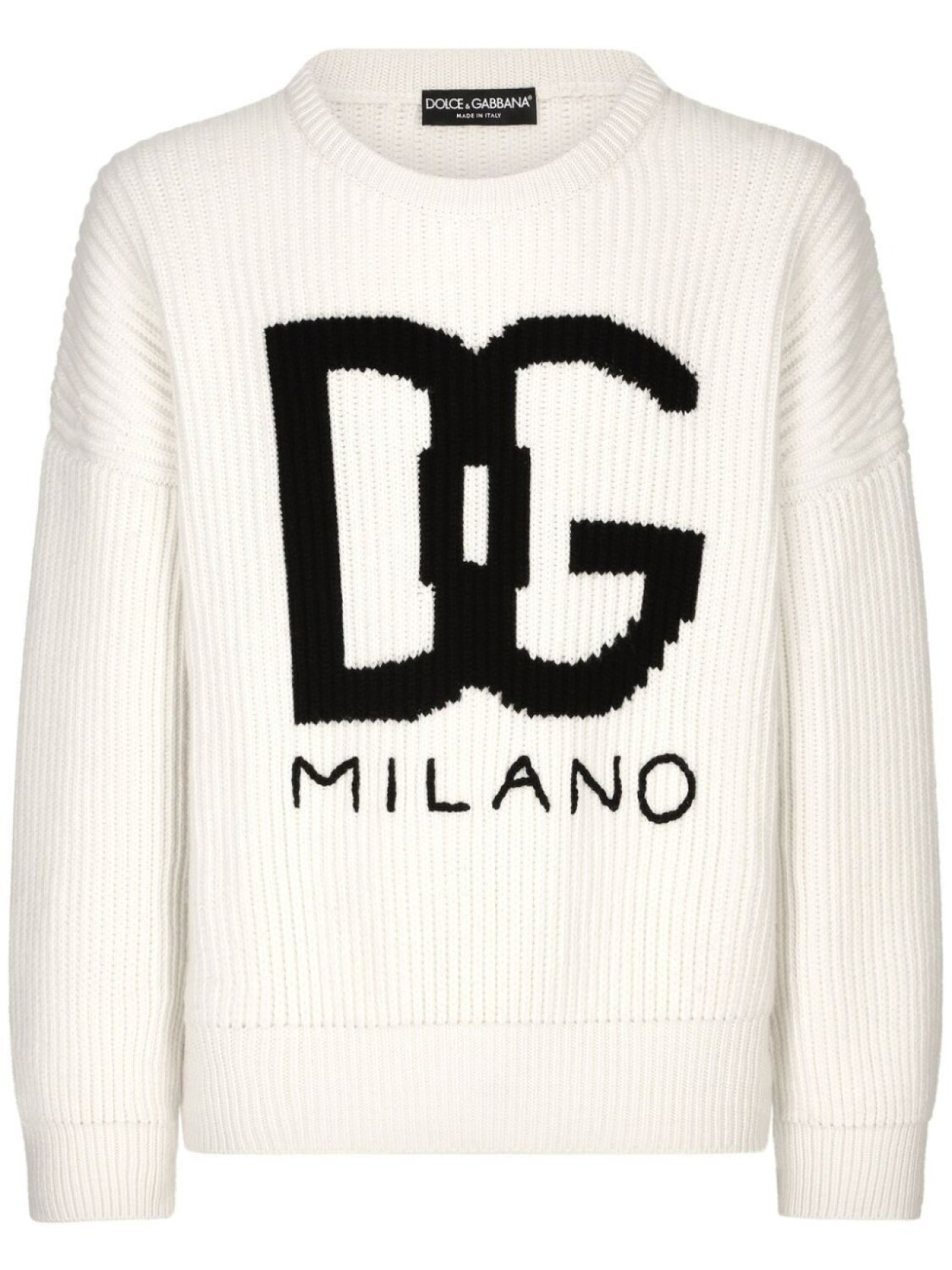 

Кашемировый джемпер с логотипом Dolce & Gabbana, белый