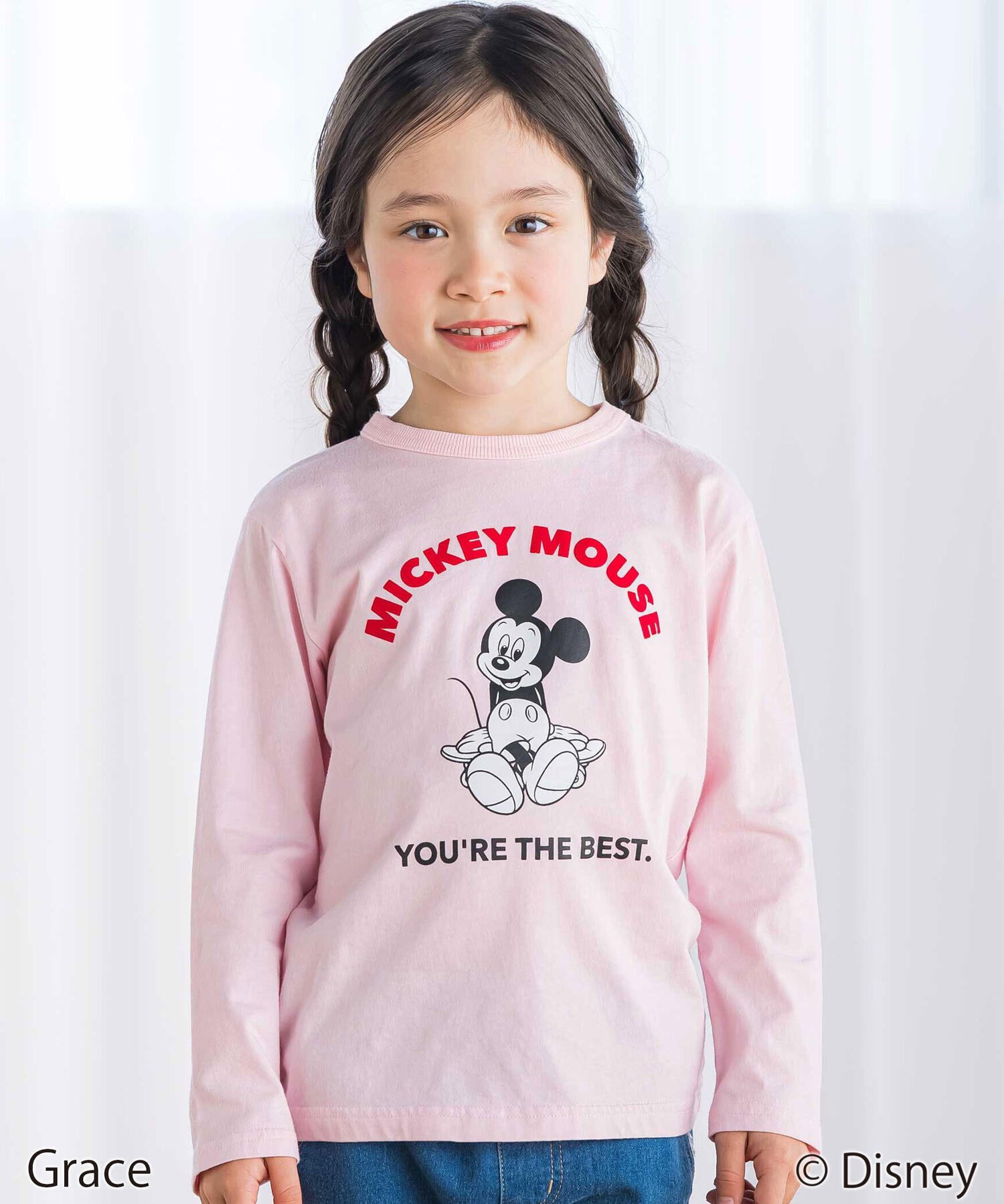 Футболка с длинными рукавами и принтом Disney (90-130 см) BeBe, Pink