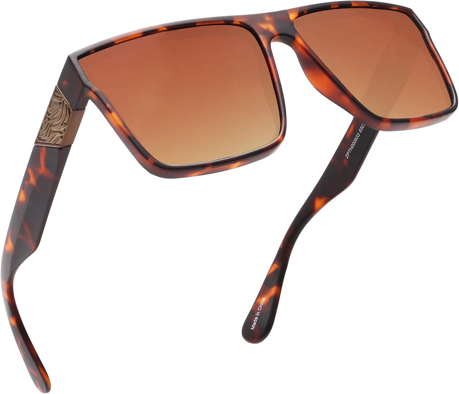 

Солнцезащитные очки JIM HALO Retro, поляризация, UV400, квадратные, плоский верх, цвет: #3 Tortoise Frame / Polarized Gradient Brown Lens. Унисекс. Для вождения, рыбалки, походов, гольфа