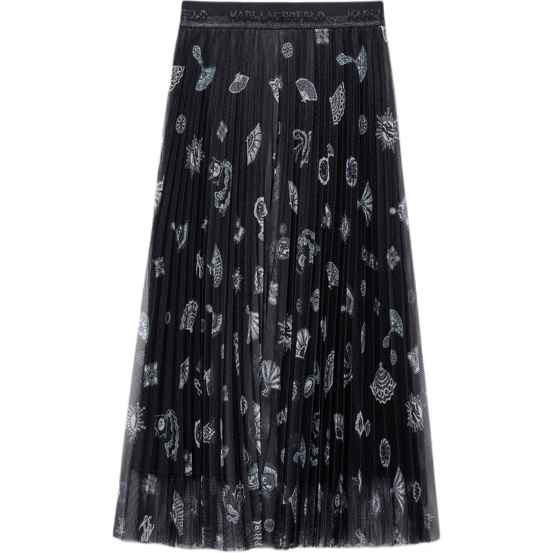 

Юбка длинная повседневная KARL LAGERFELD SS26 KARL LAGERFELD / Karl Lagerfeld Jeans, черный белый