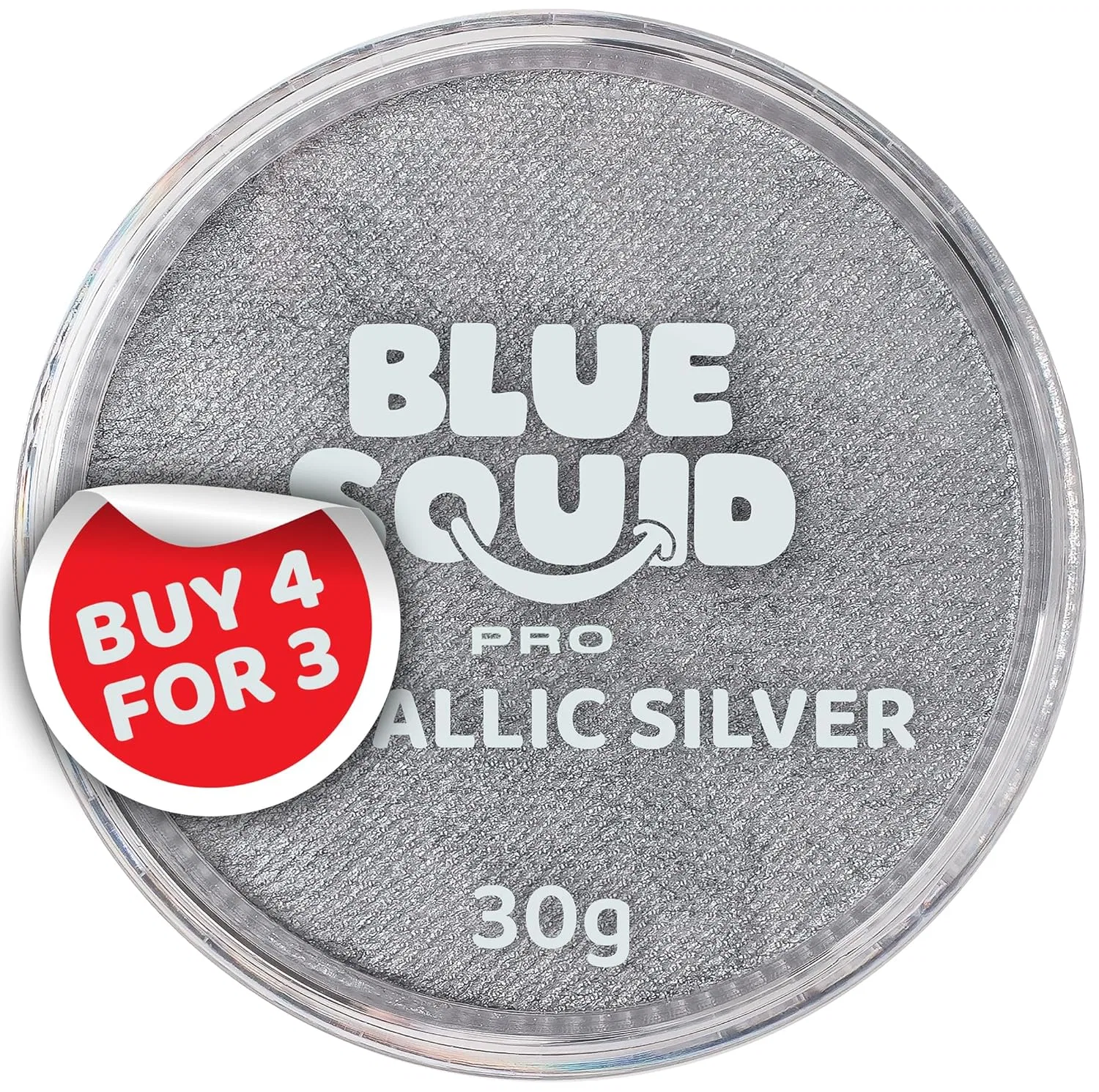 Профессиональный аквагрим Blue Squid PRO Metallic Silver Blue Squid, Metallic Silver